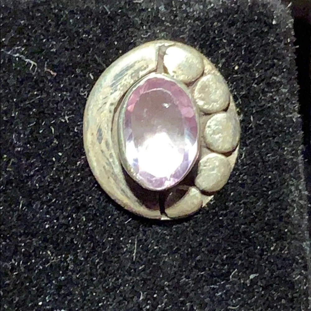 Sterling Silver/Amethyst Vintage/Antique earrings - Picture 2 of 9